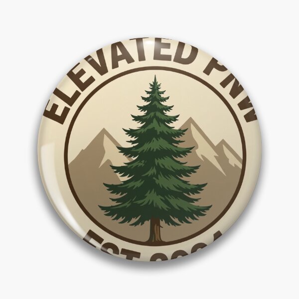 Item preview, Elevated PNW Logo Retro Forest Badge Pacific Northwest Shirt. designed and sold by Elevated PNW.