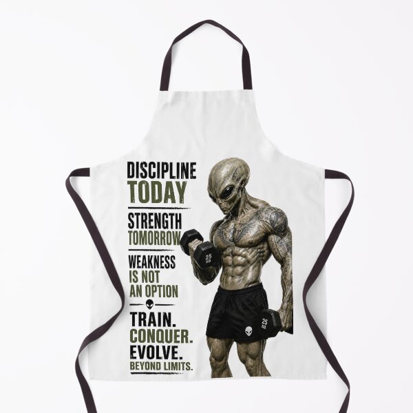 Item preview, Discipline Today, Strength Tomorrow – Alien Bodybuilding Motivation designed and sold by ihebaouadi.