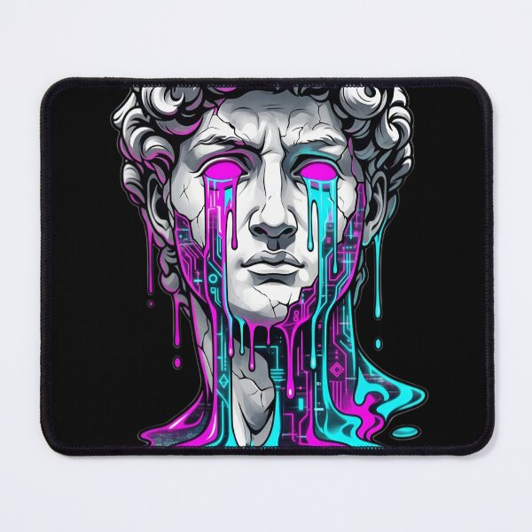 Item preview, Melting Cyber Statue Synthwave Vaporwave David Art designed and sold by ZoneMerch.