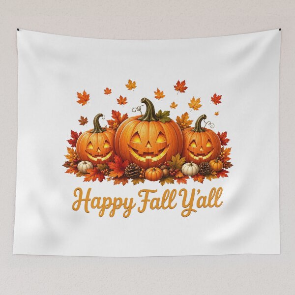 Item preview, Happy Fall Y'all Autumn Pumpkins Harvest designed and sold by QuiteOrbit.
