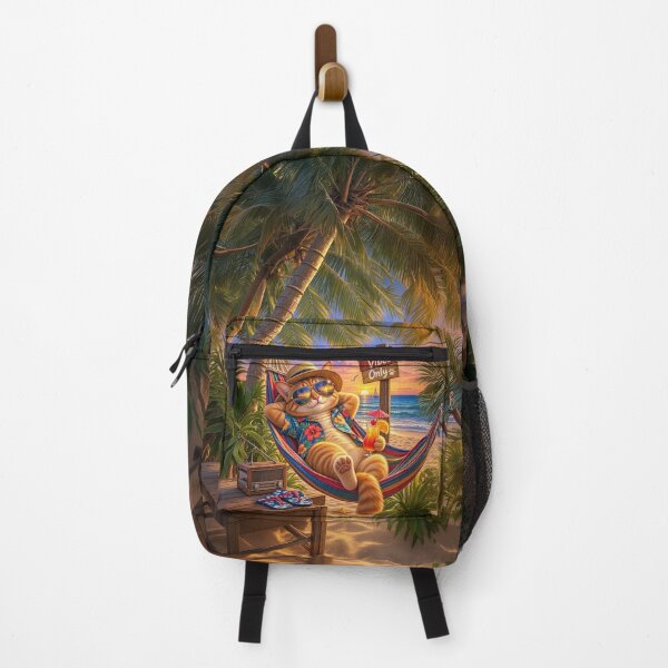 Item preview, Vacation Cat – Good Vibes Tropical Beach Sunset designed and sold by Ray's Photos & Art.