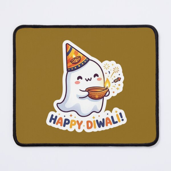Item preview, Cute Ghost Happy Diwali Kawaii Halloween designed and sold by Amituniqdesign .