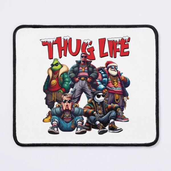 Item preview, Thug Life Christmas Grinch Kevin Jack Skellington Santa designed and sold by RobynPeckArt.