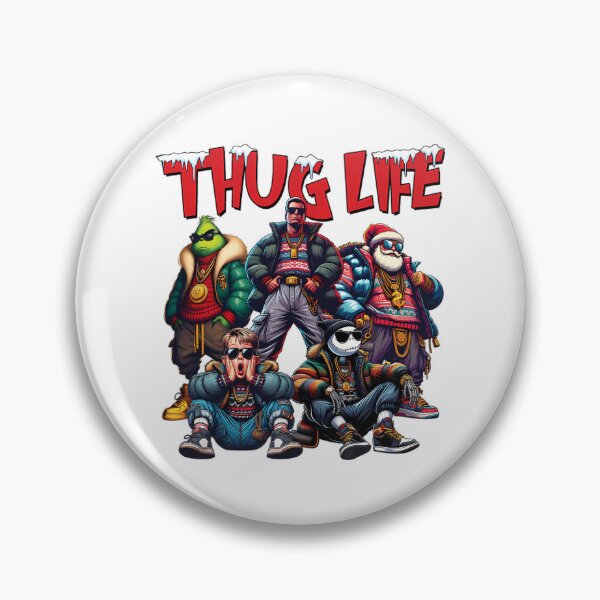 Item preview, Thug Life Christmas Grinch Kevin Jack Skellington Santa designed and sold by RobynPeckArt.