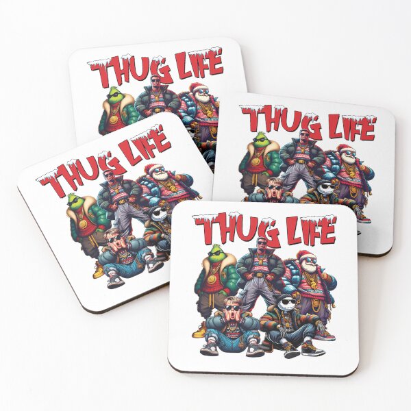 Item preview, Thug Life Christmas Grinch Kevin Jack Skellington Santa designed and sold by RobynPeckArt.