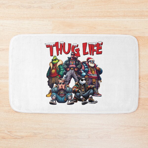 Item preview, Thug Life Christmas Grinch Kevin Jack Skellington Santa designed and sold by RobynPeckArt.
