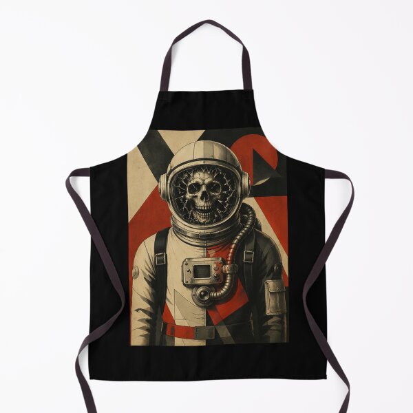 Item preview, Cosmic Pioneer Nr 1 – Retro Sci-Fi Skull Astronaut designed and sold by Quantum Fashion.