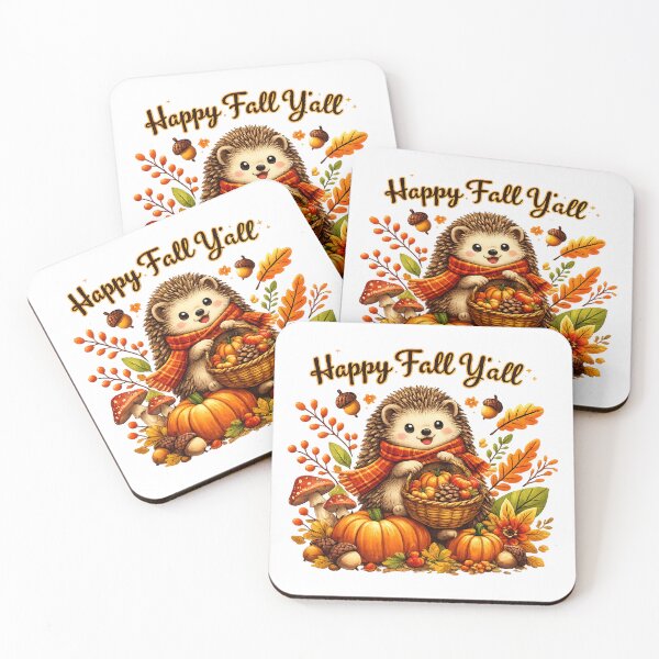 Item preview, Cute Fall Hedgehog Thanksgiving Celebration designed and sold by QuiteOrbit.