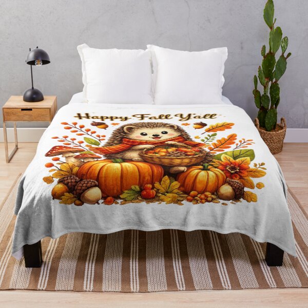 Item preview, Cute Fall Hedgehog Thanksgiving Celebration designed and sold by QuiteOrbit.