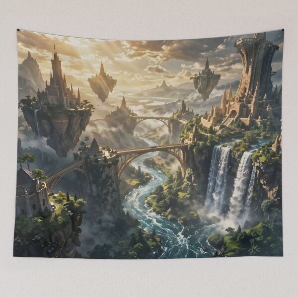 Item preview, Enchanted Citadel and Levitating Watchtowers designed and sold by Fanta-sticky.