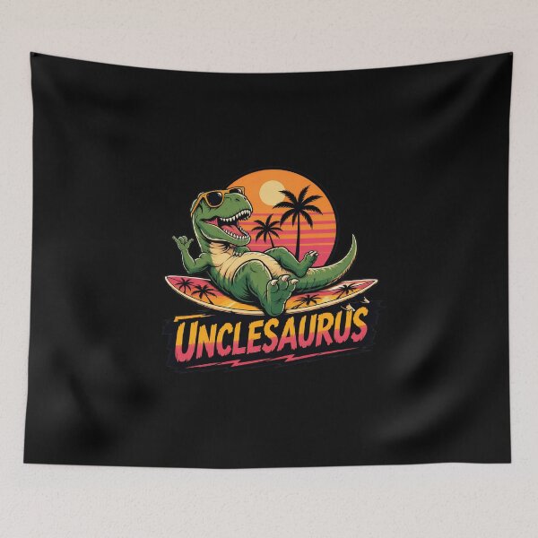 Item preview, Unclesaurus Rex Sunglasses Sunset Retro Dinosaur designed and sold by leocreatives.