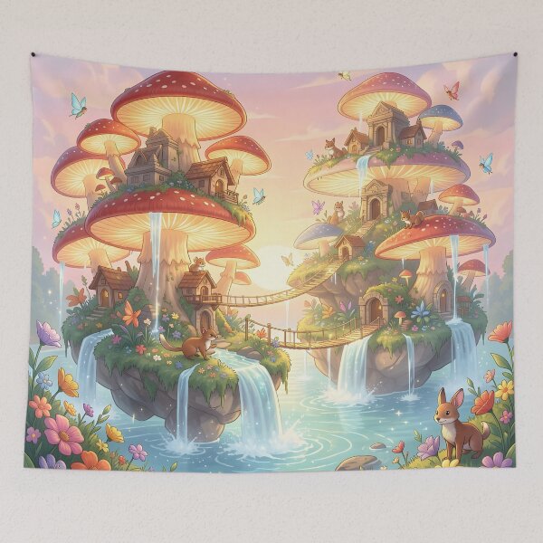 Item preview, Cute Fantasy Mushroom Islands designed and sold by Fanta-sticky.