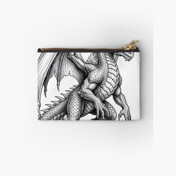 Item preview, Ancient Dragon Engraving – Medieval Winged Dragon Fantasy designed and sold by DragonSerpent Ink.
