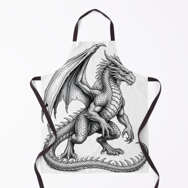 Item preview, Ancient Dragon Engraving – Medieval Winged Dragon Fantasy designed and sold by DragonSerpent Ink.