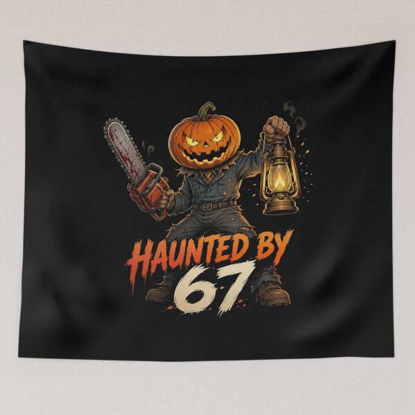 Item preview, Haunted by 67 – funny ghost and pumpkin halloween costume designed and sold by TheEndDesign.