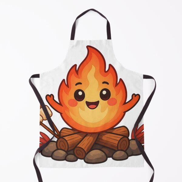 Item preview, Cute Kawaii Happy Campfire Toasting Marshmallows Sticker designed and sold by ChibiPCStudio.