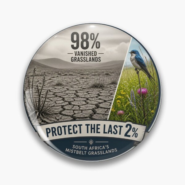 Item preview, Protect the Last 2% — South Africa’s Mistbelt Grasslands Conservation Sticker designed and sold by The Digital Compass.