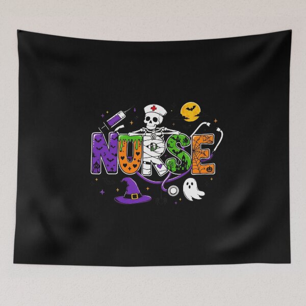 Item preview, Nurse Halloween Costume Spooky Stethoscope Caduceus Bats designed and sold by leocreatives.