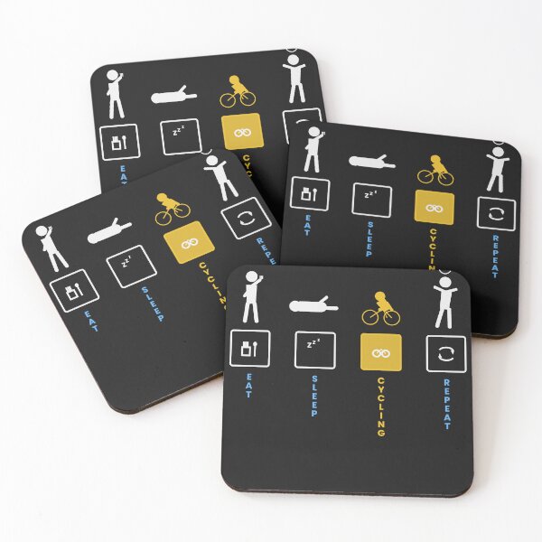 Item preview, Eat Sleep Bike Repeat Funny Cyclist Icon Design designed and sold by VanSum.