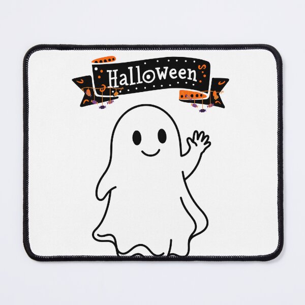 Item preview, Cute Halloween Ghost With Spooky Banner designed and sold by Sela Art .