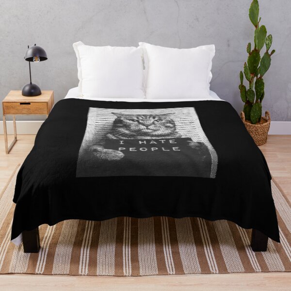 Item preview, I Hate People Funny Cat – Sarcastic Anti Social Cat Lover  designed and sold by roartusa.