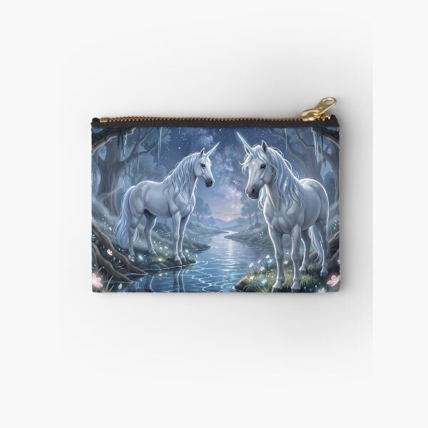 Item preview, A Pair of Unicorns Stopping to Drink at a Mystical Stream designed and sold by Fanta-sticky.