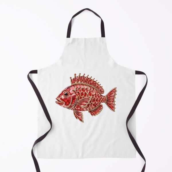 Item preview, Red Snapper Whimsical Jeweled Crystal Crown Luxury Bejeweled Sea Art designed and sold by Yellowriversss.