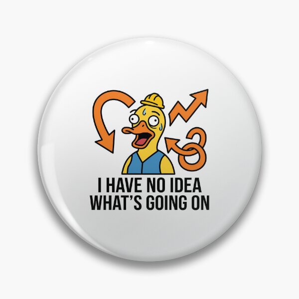 Item preview, I Have No Idea Whats Going On - Funny Confused Duck Hard Hat Sticker designed and sold by BCW.