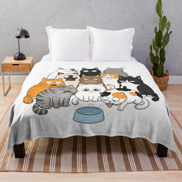 Item preview, Funny Cats Fighting Over Empty Food Bowl designed and sold by MonkiFlipp.