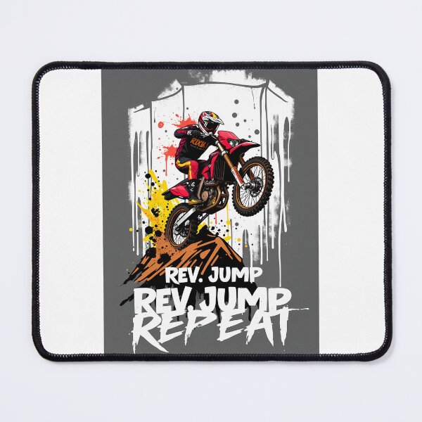 Item preview, Red Dirt Bike Motocross Jumping Grunge Street Art Graphic Design designed and sold by RevUpDesign.