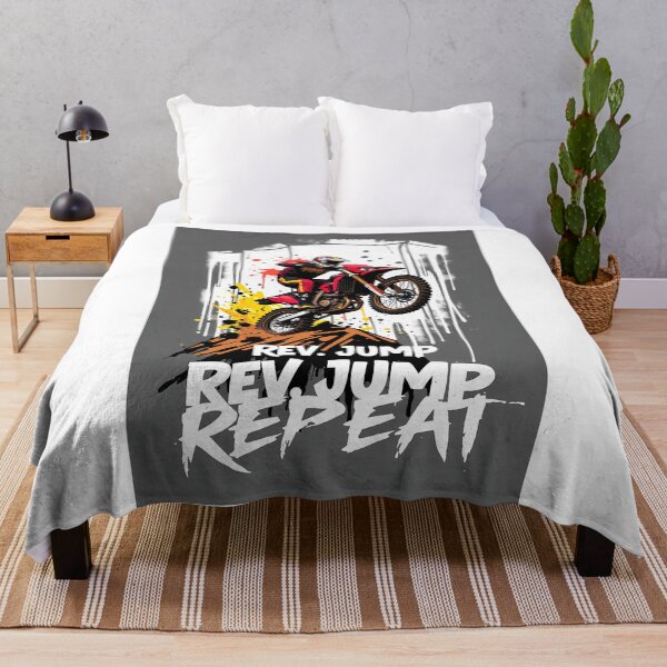 Item preview, Red Dirt Bike Motocross Jumping Grunge Street Art Graphic Design designed and sold by RevUpDesign.