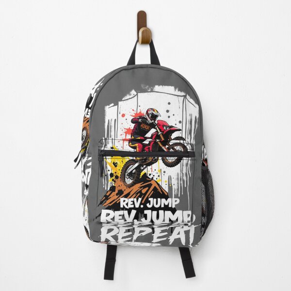 Item preview, Red Dirt Bike Motocross Jumping Grunge Street Art Graphic Design designed and sold by RevUpDesign.
