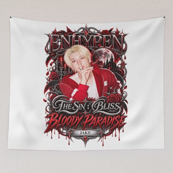 Item preview, Jake Bloody Paradise Red Hoodie Accent Visual designed and sold by Valeree Store.