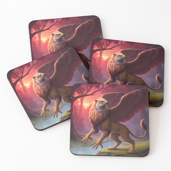 Item preview, Leopard-spotted Griffin at Sunset designed and sold by Fanta-sticky.