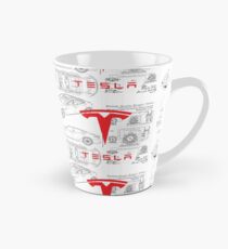 Nikola Tesla and Tesla Motors Blueprint Reversed Tall Mug