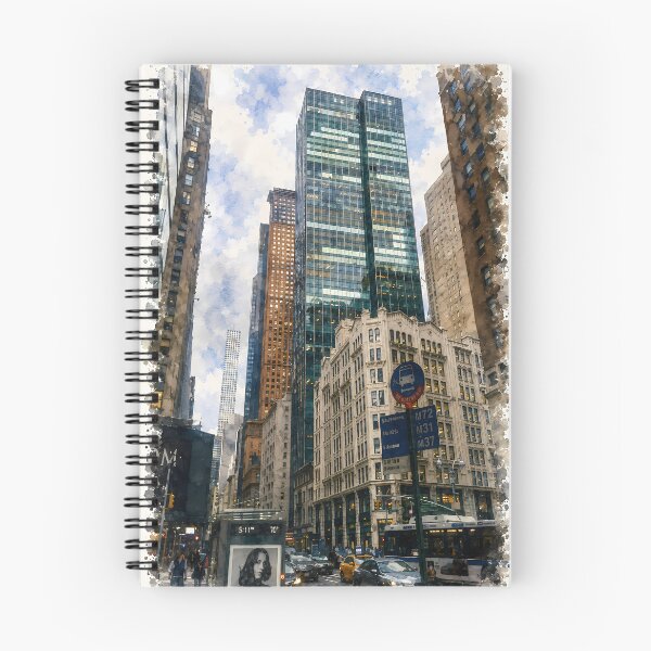 Item preview, New York Skyscraper Digital Watercolor Art designed and sold by SlavaArt.