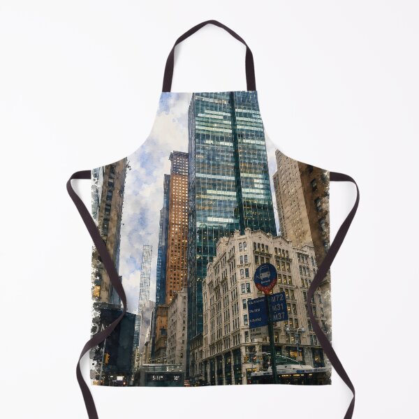 Item preview, New York Skyscraper Digital Watercolor Art designed and sold by SlavaArt.