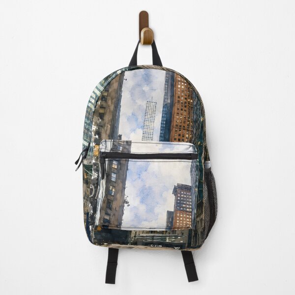 Item preview, New York Skyscraper Digital Watercolor Art designed and sold by SlavaArt.