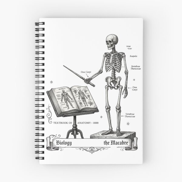 Item preview, Biology 101 Dissecting the Macabre Vintage Skeleton Anatomy Medical Sketch sticker designed and sold by KreatoLab.
