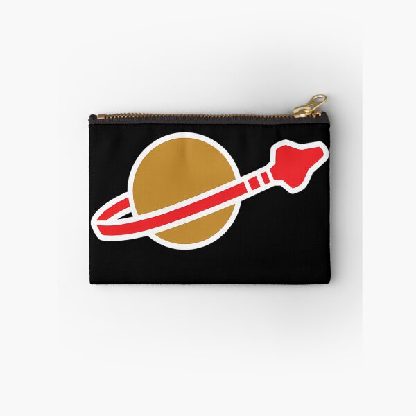 Item preview, Ringed Planet Red Spaceship Emblem designed and sold by theXdarkaXbyss.