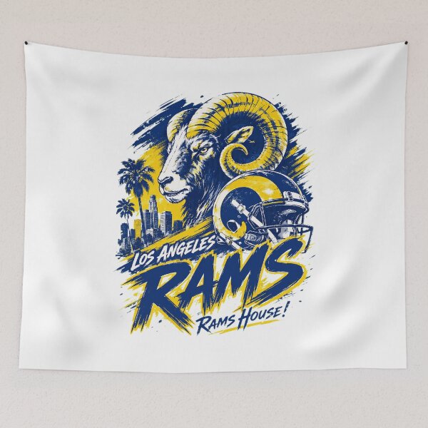 Item preview, Los Angeles Rams Football Helmet Ram Retro Art designed and sold by zcarnahiba.