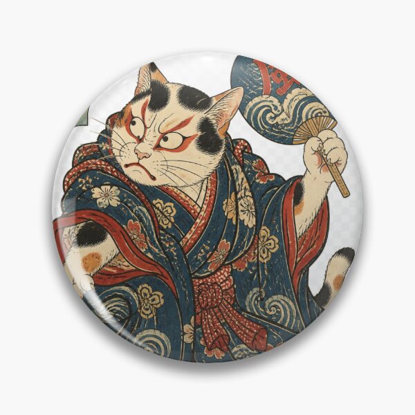 Item preview, Kabuki Cat Warrior "Nekonosuke" — Ukiyo-e Style Art designed and sold by derideriworks.