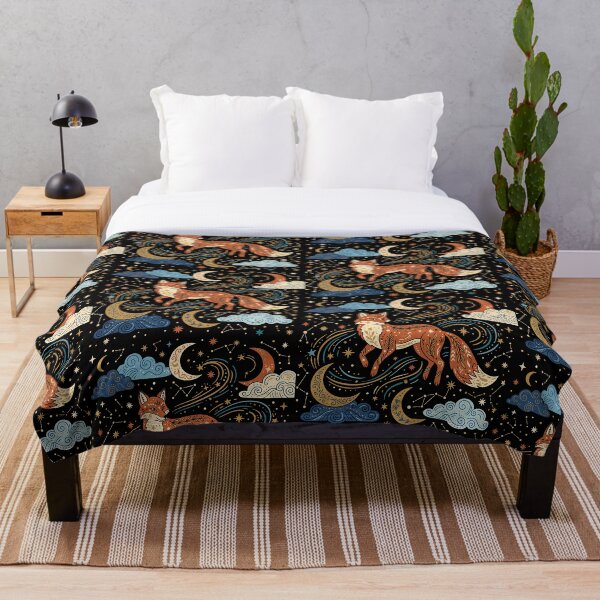 Item preview, Celestial Fox with Botanical Patterns designed and sold by PutroGraph.