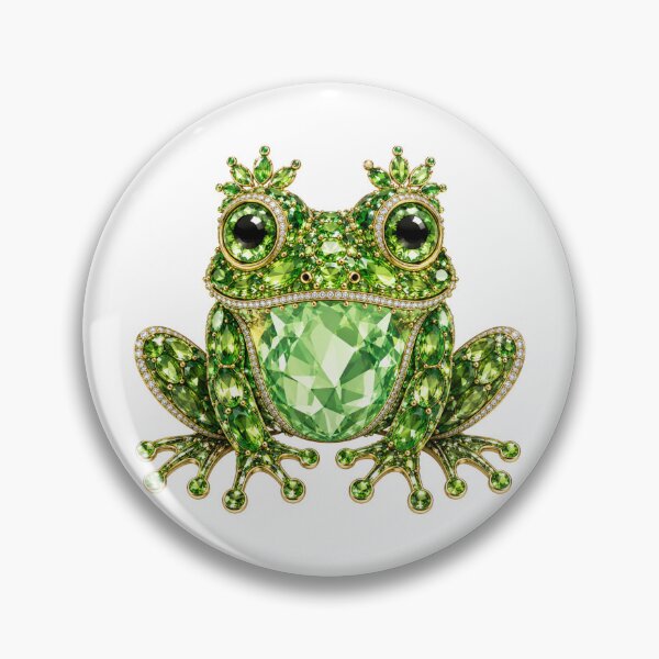 Item preview, Frog Prince Whimsical Jeweled Green Crystal Crown Frog Luxury Cottagecore Goblincore Art designed and sold by Yellowriversss.