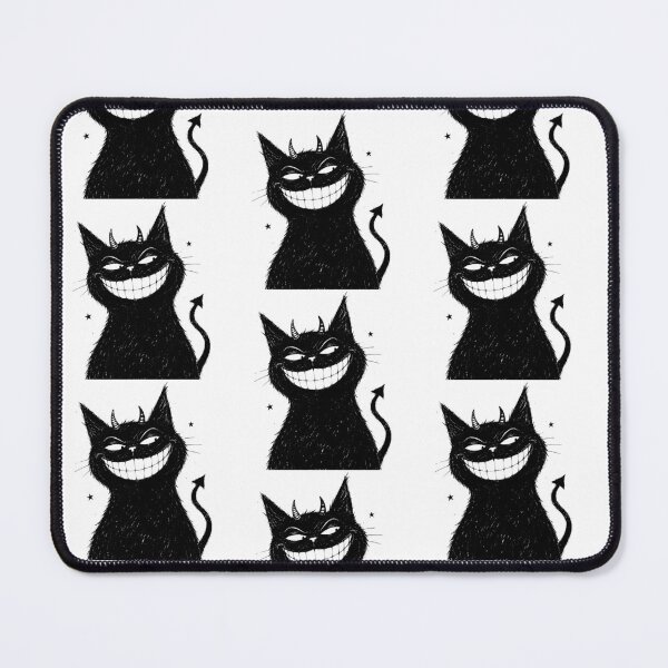 Item preview, Evil Black Cat Grinning Cartoon designed and sold by MonkiFlipp.