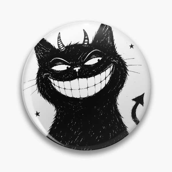 Item preview, Evil Black Cat Grinning Cartoon designed and sold by MonkiFlipp.