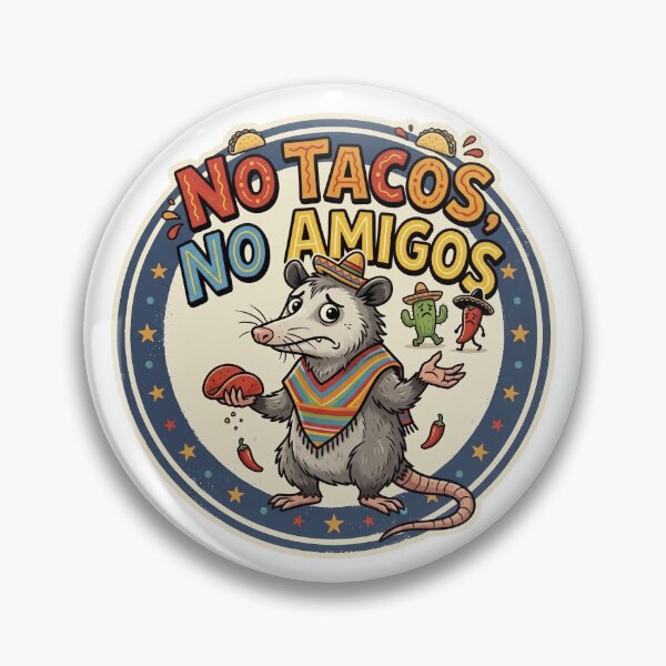 Item preview, No Tacos Amigos – Funny Mexican Food possum in Sombrero designed and sold by LOVEARTDESIGN.