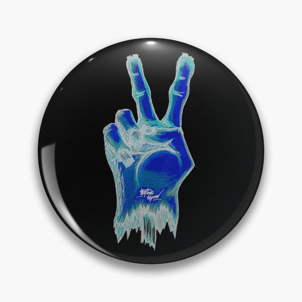 Item preview, Peace Sign Scar-E-Moji (Frozen Yeti Edition) designed and sold by Grimmlar.