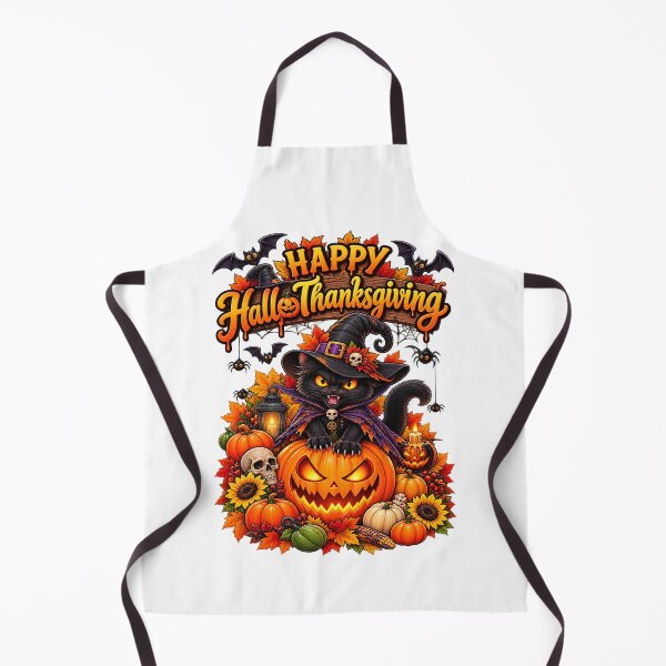 Item preview, Funny blackcat Thanksgiving Pumpkin Fall Leaves Spooky Season designed and sold by QuiteOrbit.