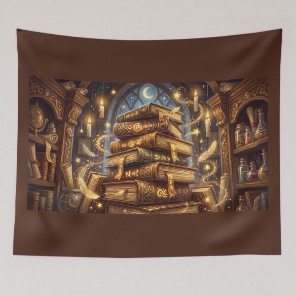 Item preview, Magical Books of Spells | Wizard's Library Enchanted Art designed and sold by SebastianSpace.